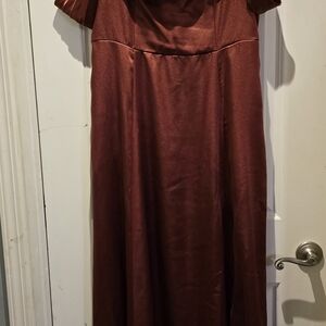 Chic Rust Midi Dress
